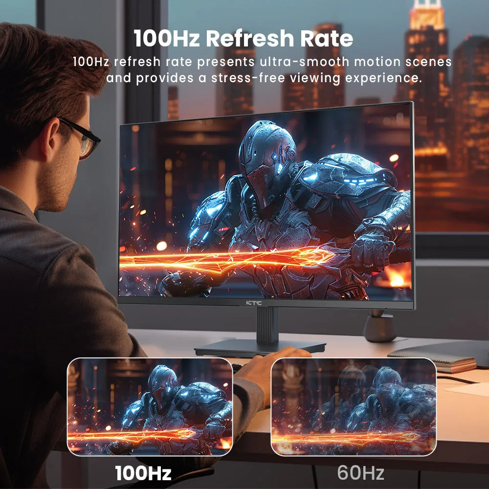 KTC H27T27 27inch QHD 100HZ-120Hz Gaming Monitor 2560x1440 IPS Fast Panel Screen 16:9 ELED 1ms GTG Response Time 99% sRGB HDR10