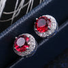 Huitan Luxury AAA CZ Stud Earrings For Women Romantic Elegant Female Daily Earrings 7 Colors Available Wholesale Dropshipping