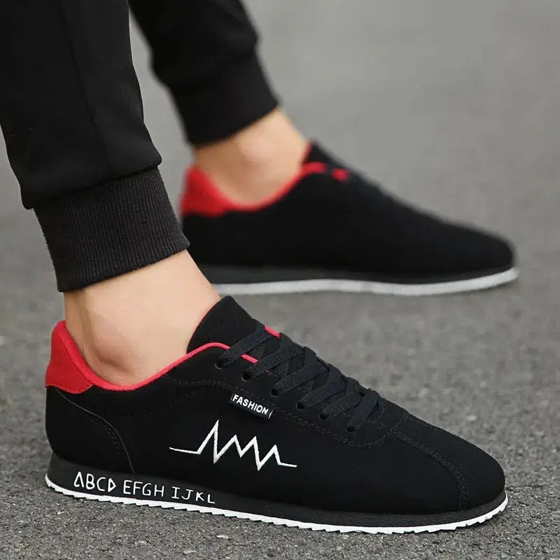 Men Shoes Tenis Masculino Youth Red Black Loafers Summer Breathable Men Casual Shoes Soft Comfortable Fashion Flat Sneakers