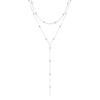 Gold Plated Lariat Necklace for Women Double Laryer Long Chain Drop Pendant Choker Necklaces Fashion Gifts