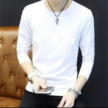 Men's High Weight Double-sided Fleece Long Sleeve Comfortable Sweatshirt Base Shirt Autumn Winter Versatile Shoulder Sleeve T...