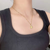 European and American Fashion and Gorgeous Women's All Sky Star Micro Inlaid Colorful Zircon Virgin Mary Hollow Necklace