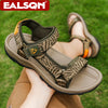 Men's Breathable Open-Toe Summer Sandals Lightweight Soft Sole Casual Beach Shoes for Outdoor Walking Non-Slip Size 40-45