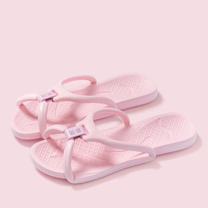 Summer Men Folding Slippers EVA Flip-Flops Women Trip Travel Portable Slippers Home Hotel Couple Bathing Slides Soft Beach Shoes