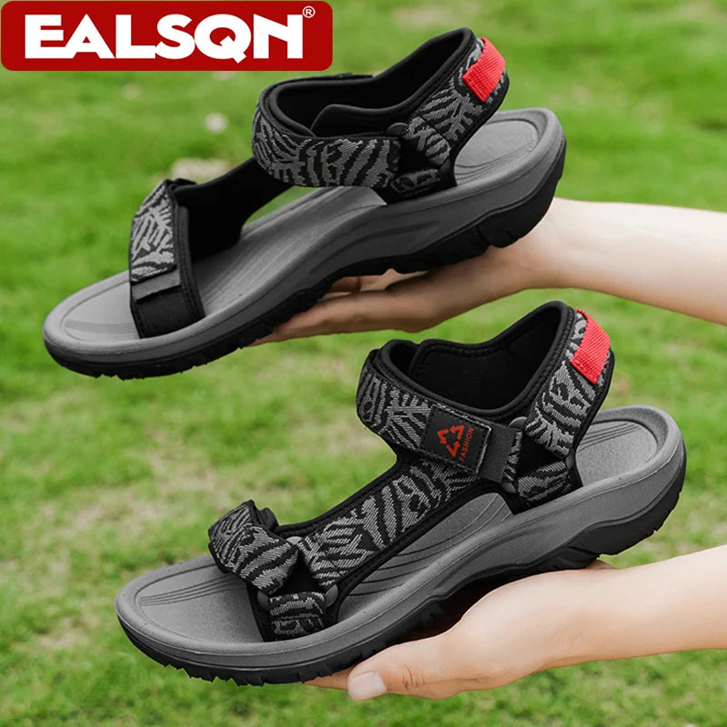 Men's Breathable Open-Toe Summer Sandals Lightweight Soft Sole Casual Beach Shoes for Outdoor Walking Non-Slip Size 40-45
