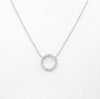 Fashion Trend Elegant Jewelry Simple Crystal Circle Pendant Necklace Golden Color Unquie Women Necklace Party Gift Wholesale