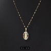 European and American Fashion and Gorgeous Women's All Sky Star Micro Inlaid Colorful Zircon Virgin Mary Hollow Necklace