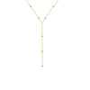Gold Plated Lariat Necklace for Women Double Laryer Long Chain Drop Pendant Choker Necklaces Fashion Gifts
