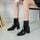 2024 Side Zipper White Ankle Boots for Women Stretch Middle Heel Large Size Short Boot Fashion Pointed Shoes