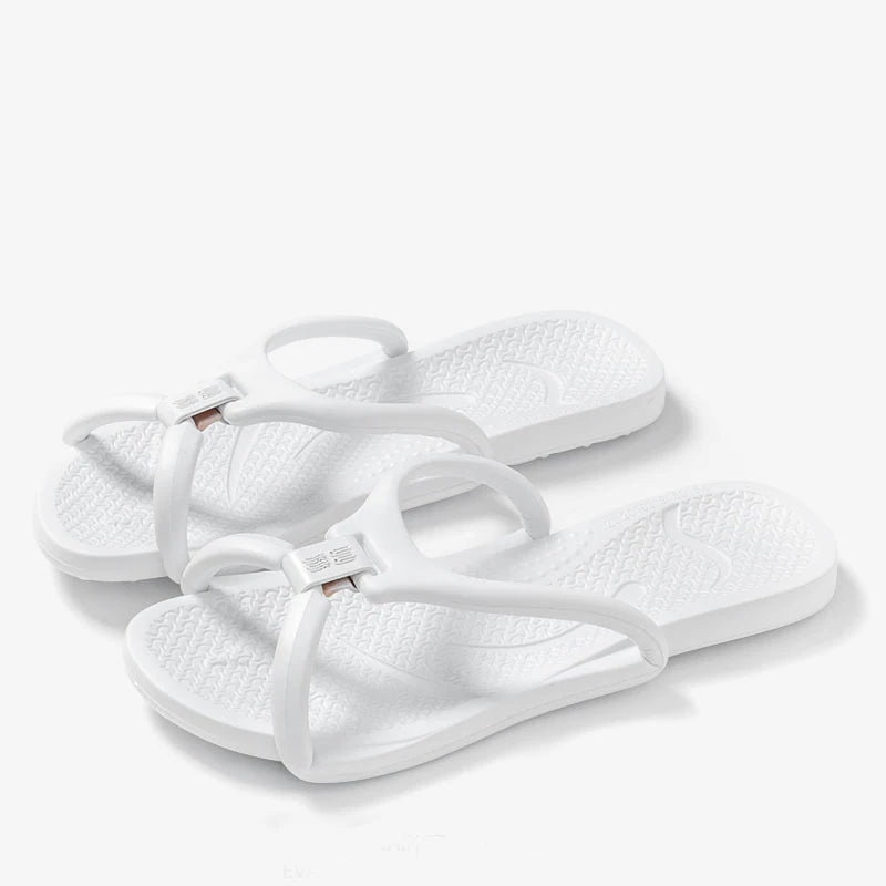 Summer Men Folding Slippers EVA Flip-Flops Women Trip Travel Portable Slippers Home Hotel Couple Bathing Slides Soft Beach Shoes