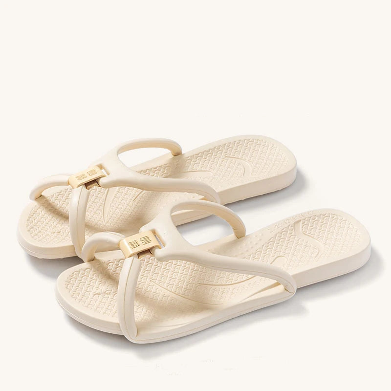 Summer Men Folding Slippers EVA Flip-Flops Women Trip Travel Portable Slippers Home Hotel Couple Bathing Slides Soft Beach Shoes