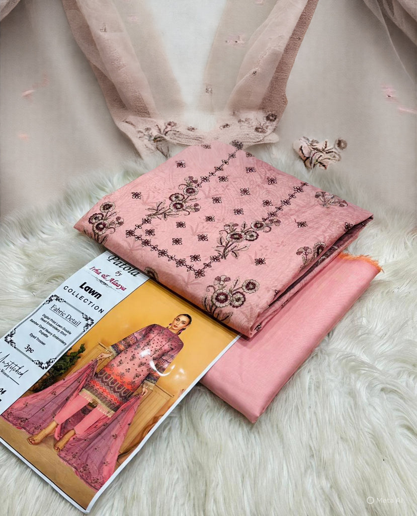 Lawn embroidery 3pcs